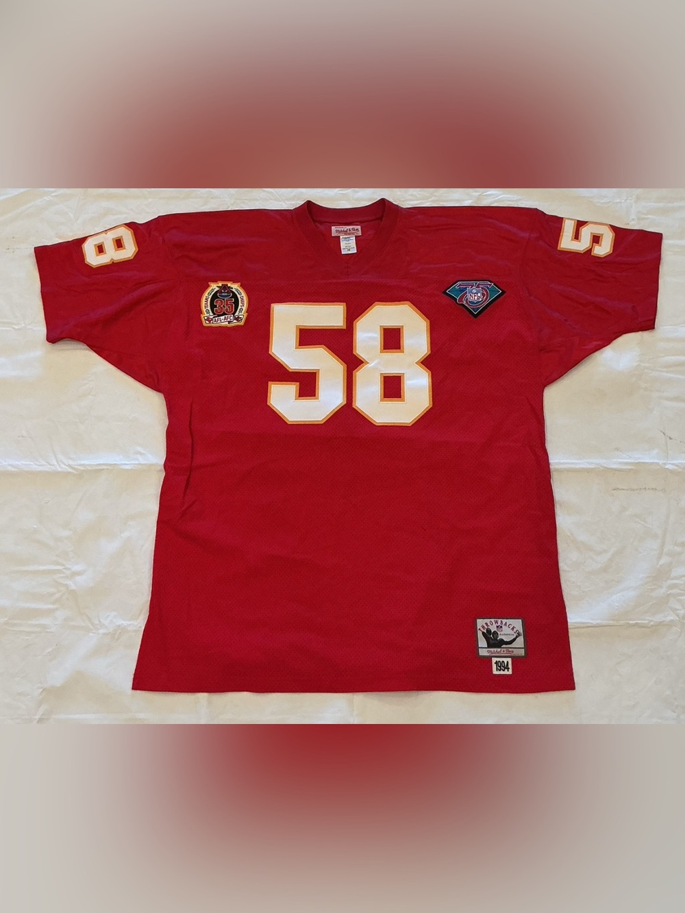 Derrick Thomas Kansas City Chief Red #58 Throwback Jersey - Picture 3 of 3